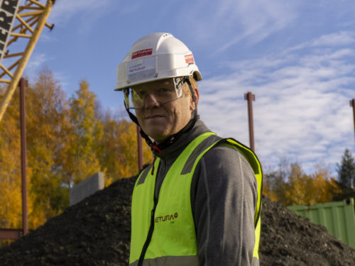 Lars-Petter på byggeplass